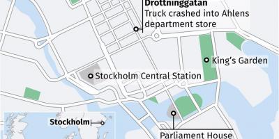 خريطة drottninggatan ستوكهولم