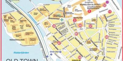 خريطة المدينة القديمة في ستوكهولم السويد