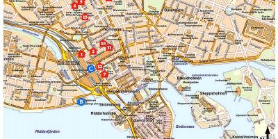 الخريطة السياحية السويد ستوكهولم