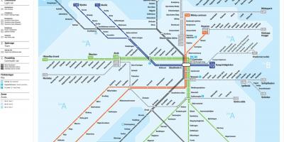 Sl tunnelbana خريطة
