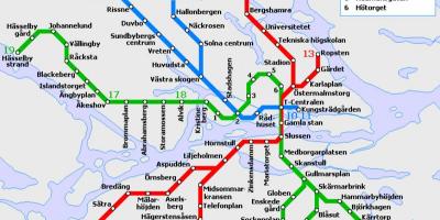 النقل العام في ستوكهولم خريطة