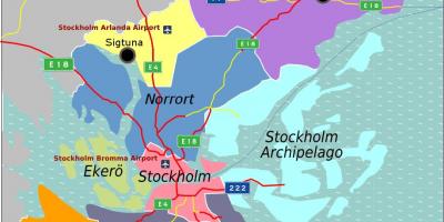 خريطة ضواحي ستوكهولم