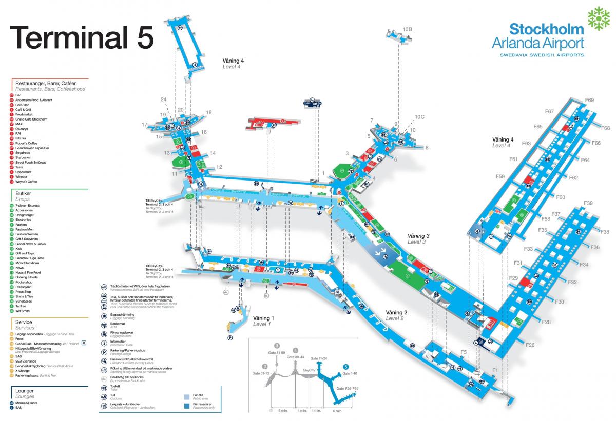 ستوكهولم airport terminal 5 خريطة
