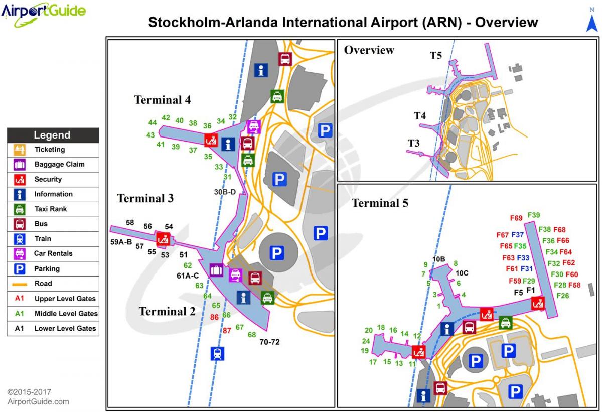 مطار ستوكهولم أرلاندا خريطة