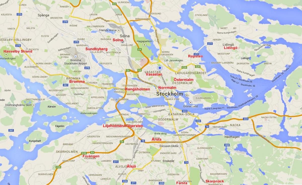 خريطة بروما في ستوكهولم