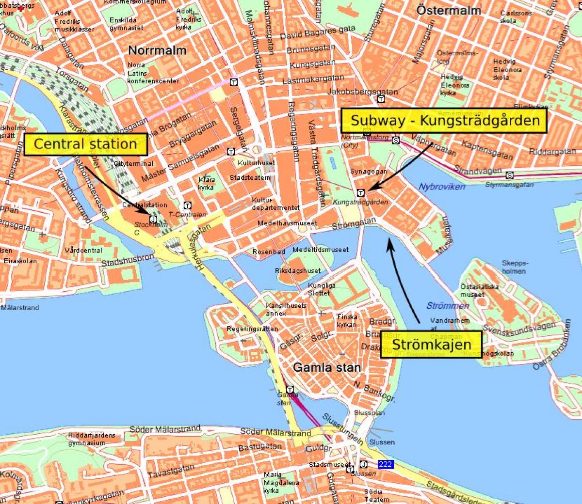 ستوكهولم المركزية خريطة