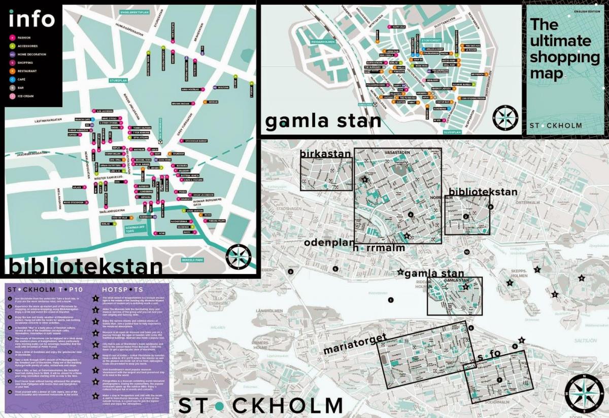 خريطة ستوكهولم التسوق