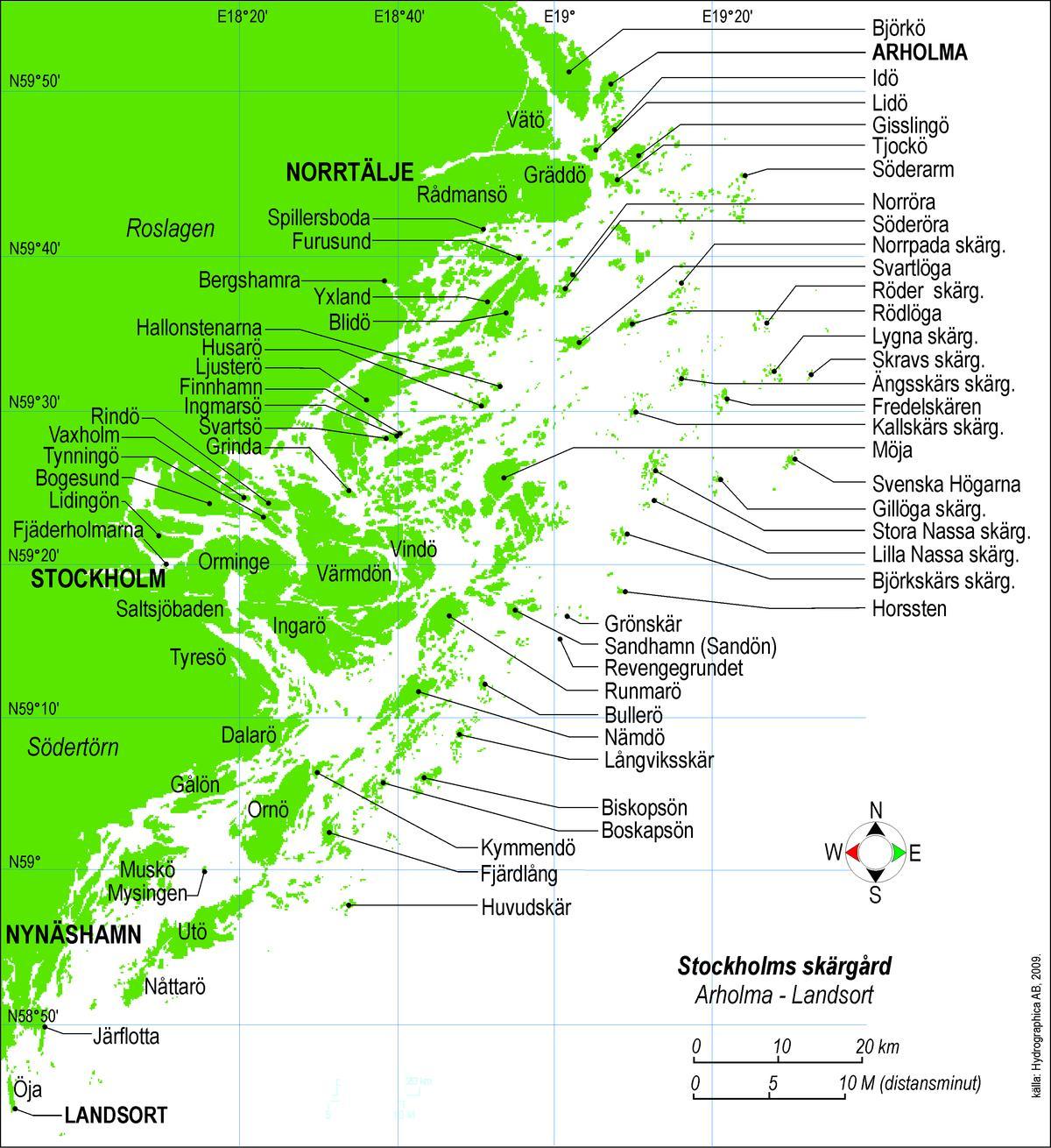 خريطة جزر ستوكهولم