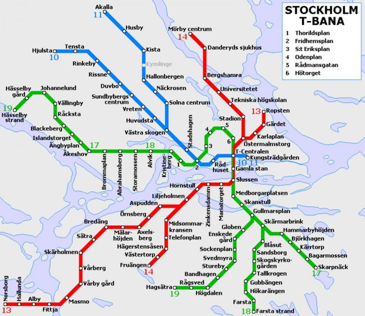 النقل العام في ستوكهولم خريطة