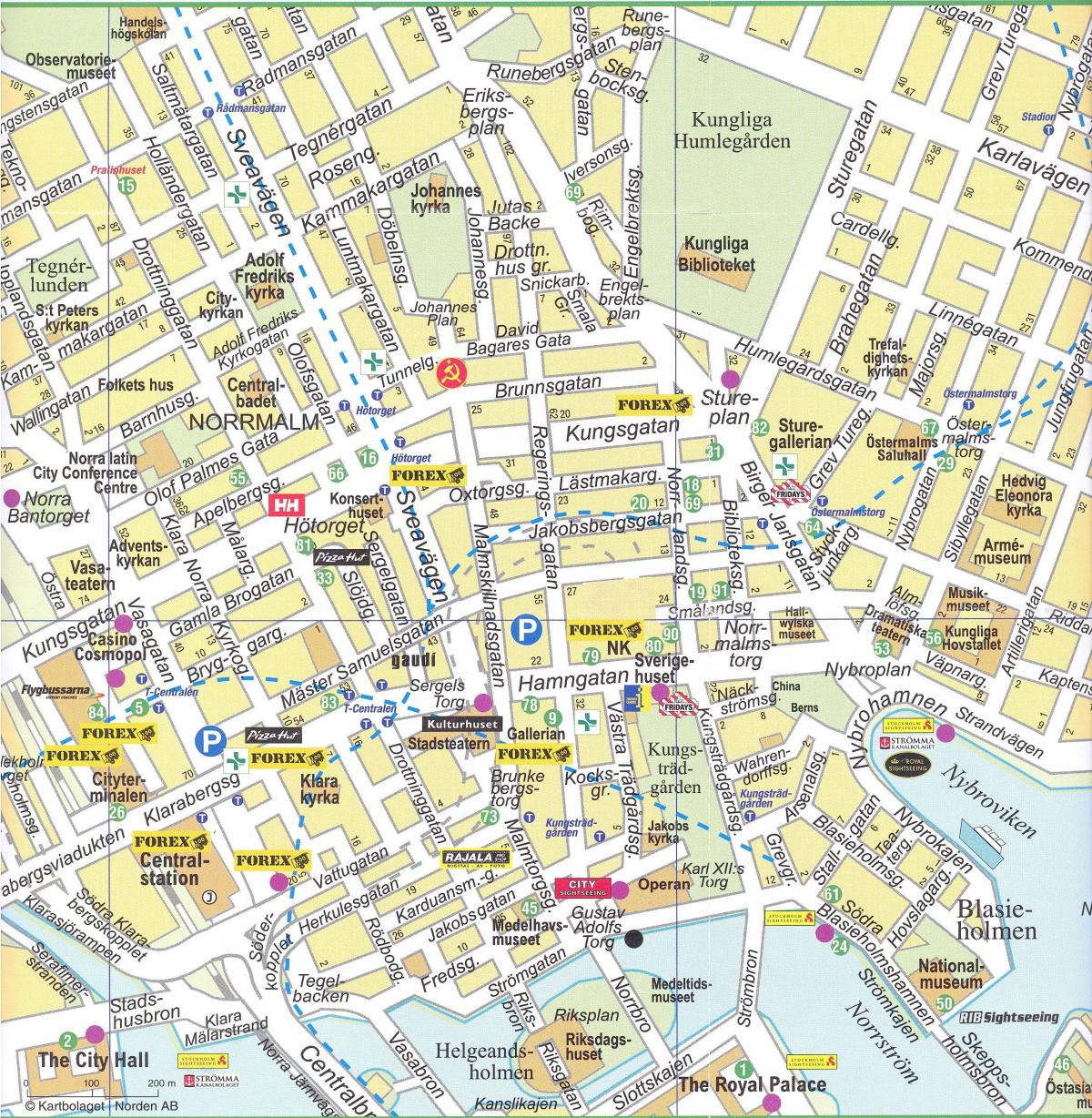 خريطة ستوكهولم وسط المدينة